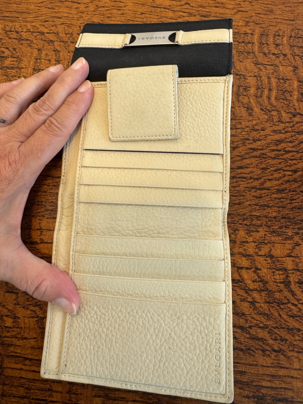 Bvlgari Vintage Black Canvas Compact Wallet with Box & Cards - Picture 7 of 10